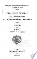 Catalogue général des livres imprimés de la Bibliothèque nationale
