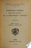Catalogue général des livres imprimés de la Bibliothèque nationale