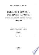 Catalogue général des livres imprimés