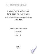 Catalogue général des livres imprimés