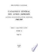 Catalogue général des livres imprimés