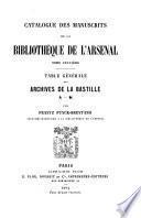 Catalogue général des manuscrits des bibliothèques publiques de France
