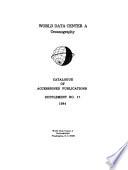 Catalogue of Accessioned Publications