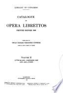 Catalogue of Opera Librettos Printed Before 1800: Author list, composer list and aria index