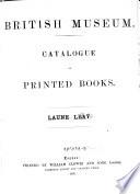 Catalogue of Printed Books