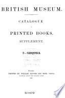 Catalogue of Printed Books