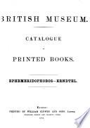 Catalogue of Printed Books