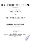 Catalogue of Printed Books