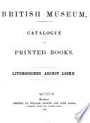 Catalogue of Printed Books