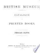 Catalogue of Printed Books