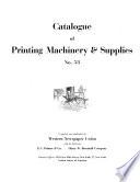 Catalogue of Printing Machinery & Supplies