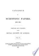 Catalogue of Scientific Papers