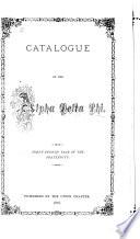 Catalogue of the Alpha Delta Phi Society