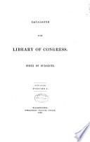 Catalogue of the Library of Congress: Aargau to Lichfield