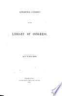 Catalogue of the Library of Congress