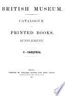 Catalogue of the Printed Books in the Library of the British Museum