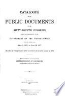 Catalogue of the Public Documents of the [the Fifty-third] Congress [to the 76th Congress] and of All Departments of the Government of the United States