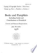Catalogue of Title-entries of Books and Other Articles Entered in the Office of the Librarian of Congress, at Washington, Under the Copyright Law ... Wherein the Copyright Has Been Completed by the Deposit of Two Copies in the Office