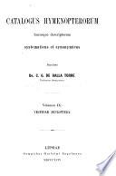 Catalogus hymenopterorum hucusque descriptorum systematicus et synonymicus