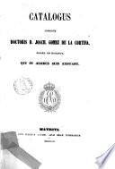 Catalogus librorum doctoris D. Joach. Gomez de la Cortina, march. de Morante, qui in aedibus suis exstant, 4