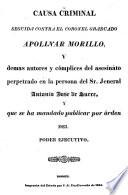 Causa criminal seguida contra el coronel graduado Apolinar Morillo