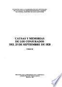 Causas y memorias de los conjurados del 25 de septiembre de 1828