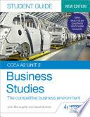 CCEA A2 Unit 2 Business Studies Student Guide 4: The competitive business environment