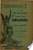 Ce que les socialistes disent aux compagnards