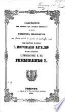 Celebrandosi ... l'anniversario di ... l'Imperatore e Rè Ferdinando I. (Discorso, etc.).