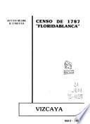Censo de 1787 Floridablanca: Vizcaya