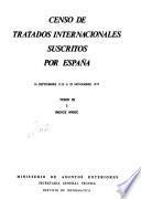 Censo de tratados internacionales suscritos por España: Indice KWOC, 16 septiembre 1125 a 20 noviembre 1975. 3. v