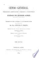 Censo general de población, edificación, comercio e industrias de la ciudad de Buenos Aires, capital federal de la República Argentina: Estado de la población de Buenos Aires en 1887
