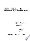 Censo nacional de población y vivienda, 1980: Provincia de Jujuy