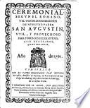 Ceremonial según el Romano y el uso de los Religiosos de N.A. San Agustín