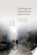 Challenges for Humanitarian Intervention
