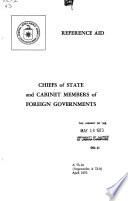 Chiefs of State and Cabinet Members of Foreign Governments