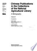 Chinese Publications in the Collections of the National Agricultural Library
