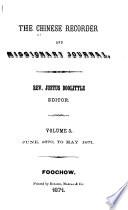 Chinese Recorder and Missionary Journal