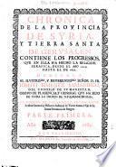Chronica de la prouincia de Syria y Tierra Santa de Gerusalen