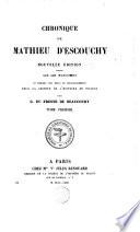 Chronique de Mathieu d'Escouchy