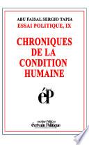 CHRONIQUES DE LA CONDITION HUMAINE