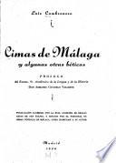 Cimas de Málaga y algunas otras béticas