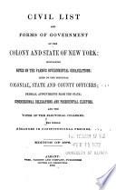 Civil List and Constitutional History of the Colony and State of New York