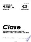 CLASE, Citas latinoamericanas en ciencias sociales y humanidades