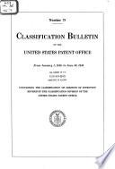 Classification Bulletin of the United States Patent Office from ...