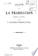 Clave de la traducción griega y latina