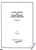 Clem, Clemm and Klem, Klemm Family History