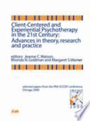 Client-Centered and Experiential Psychotherapy in the 21st Century