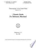 Climatic Guide for Baltimore, Maryland