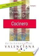 Cocinero de la Generalitat Valenciana.temario